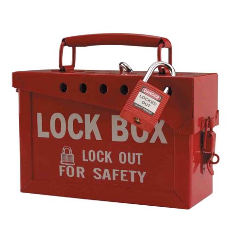 brady portable metal lock box|gang lock for lockout tagout.